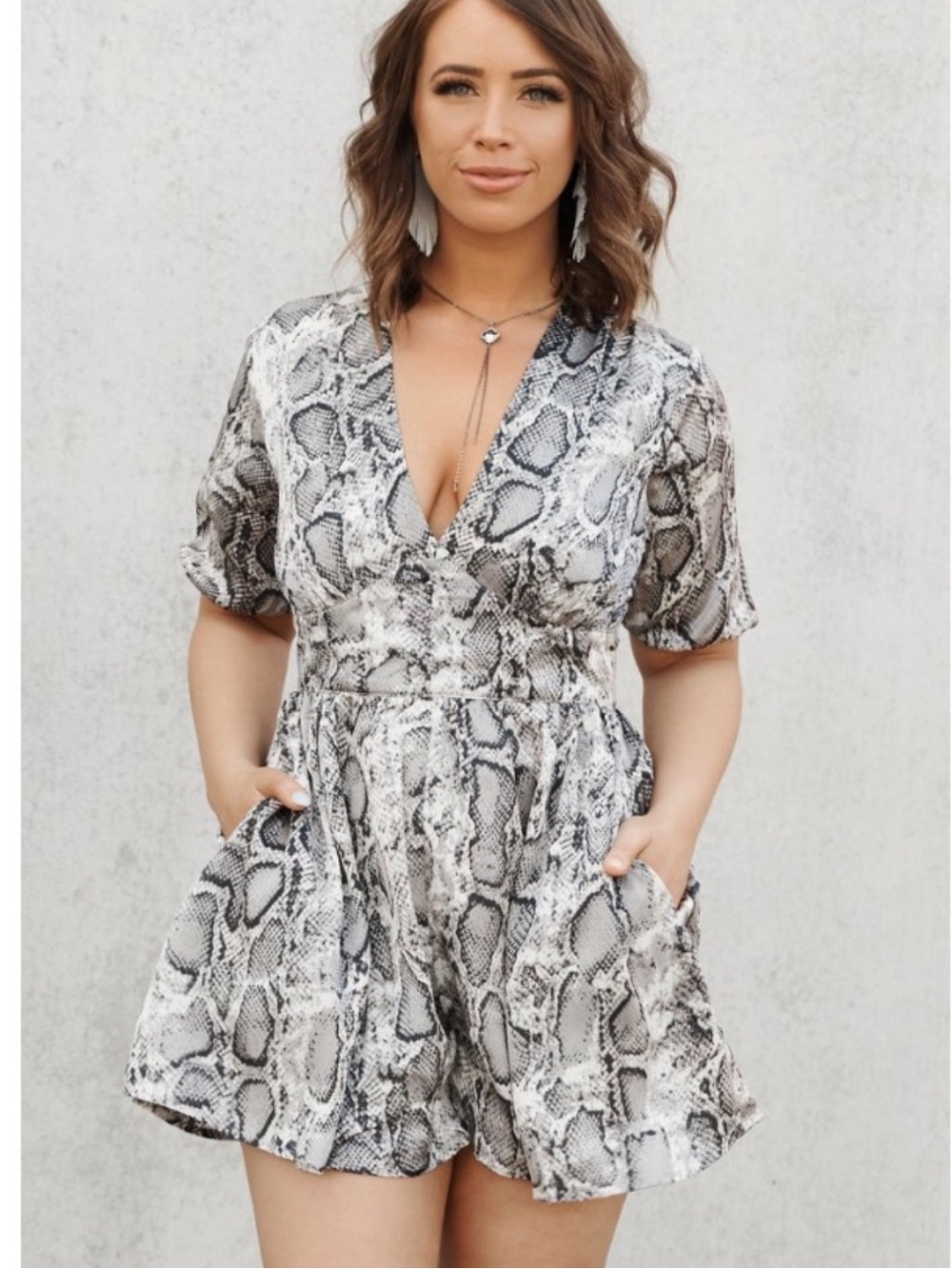 Snake Print Romper
